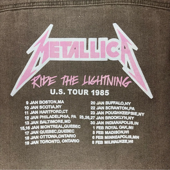 Cotton on Metalica Kids Denim Jacket Size 9-10 - Picture 2 of 8